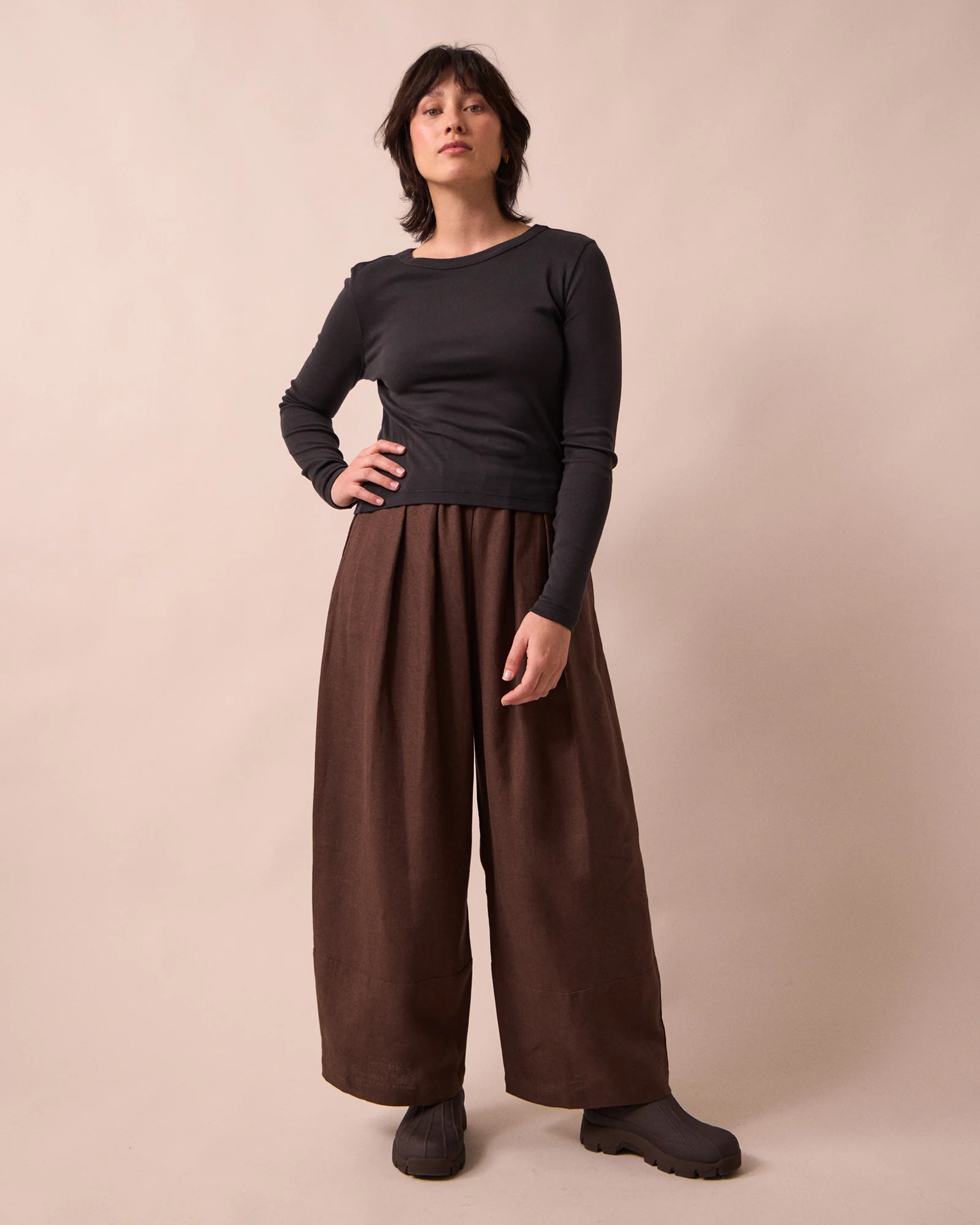 Bobbi Chocolate Linen Trousers