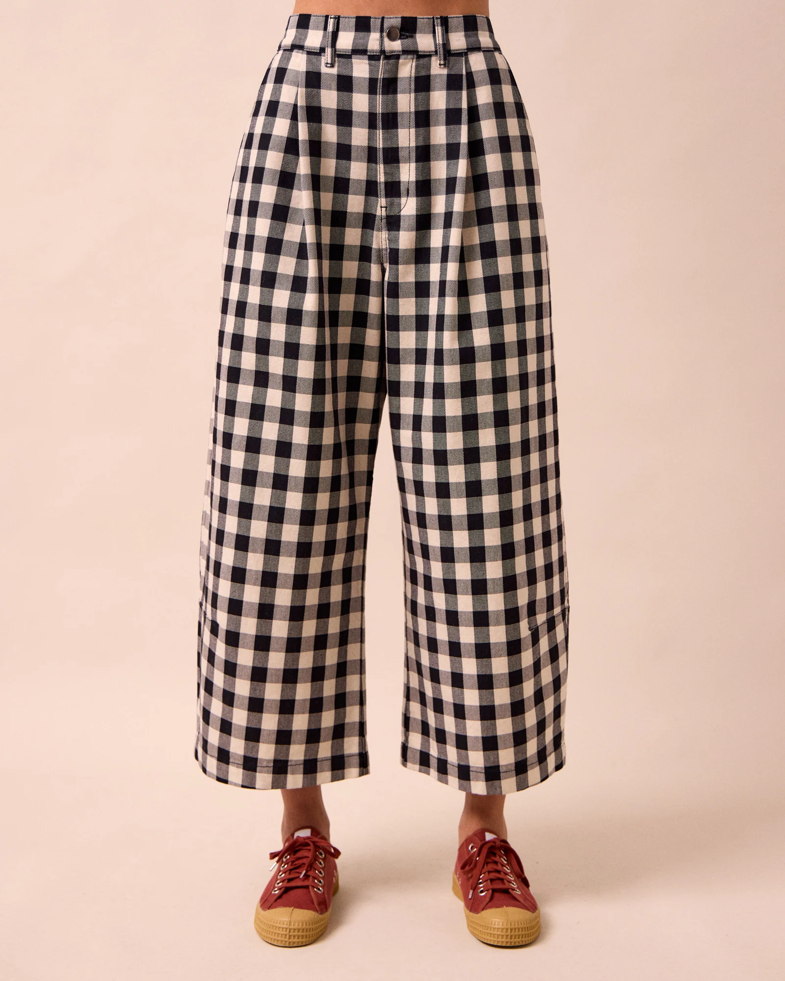Bonnie Black & White Check Denim Jeans - Image 4