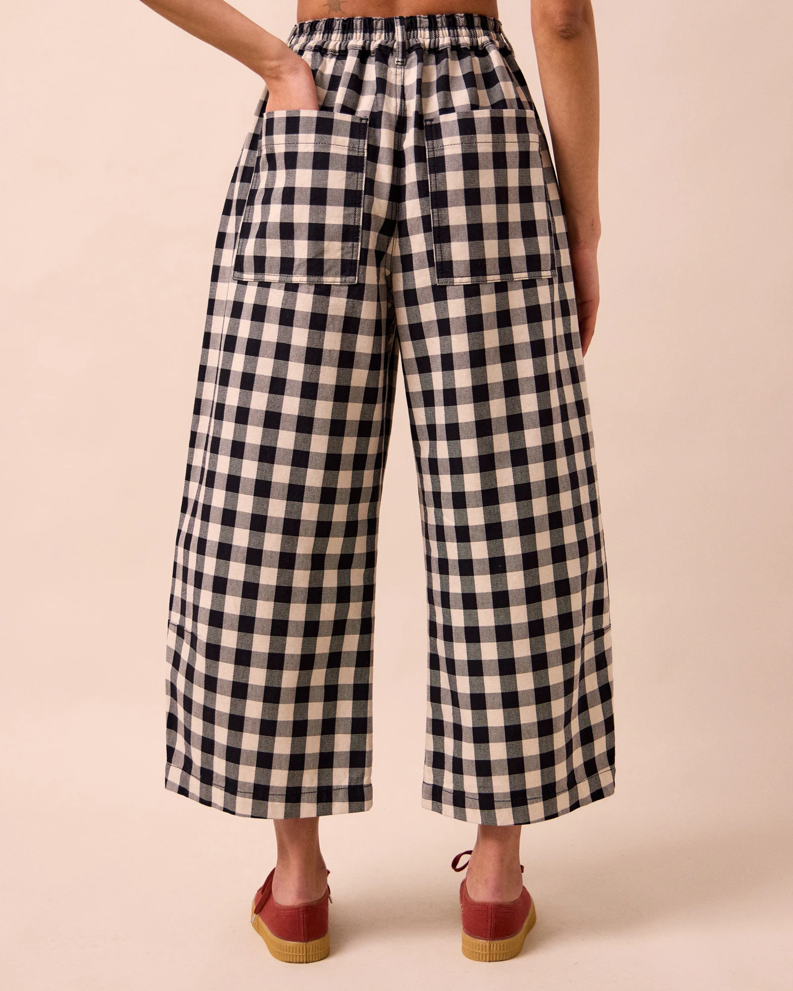 Bonnie Black & White Check Denim Jeans - Image 5