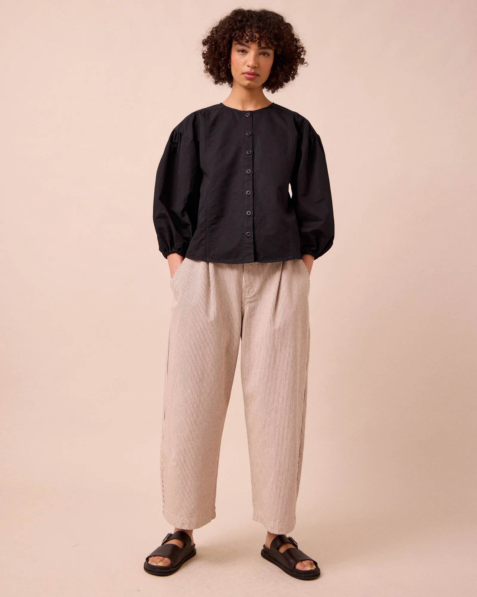 Bonnie Shell Hickory Stripe Denim Jeans