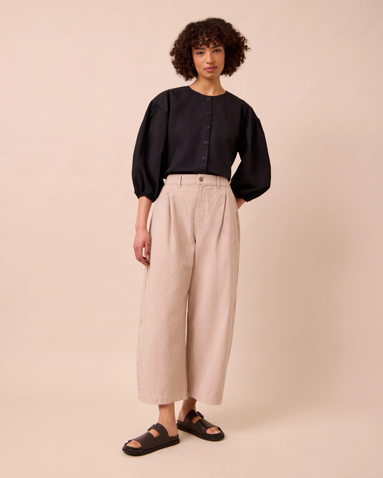 Bonnie Shell Hickory Stripe Denim Jeans - Image 2