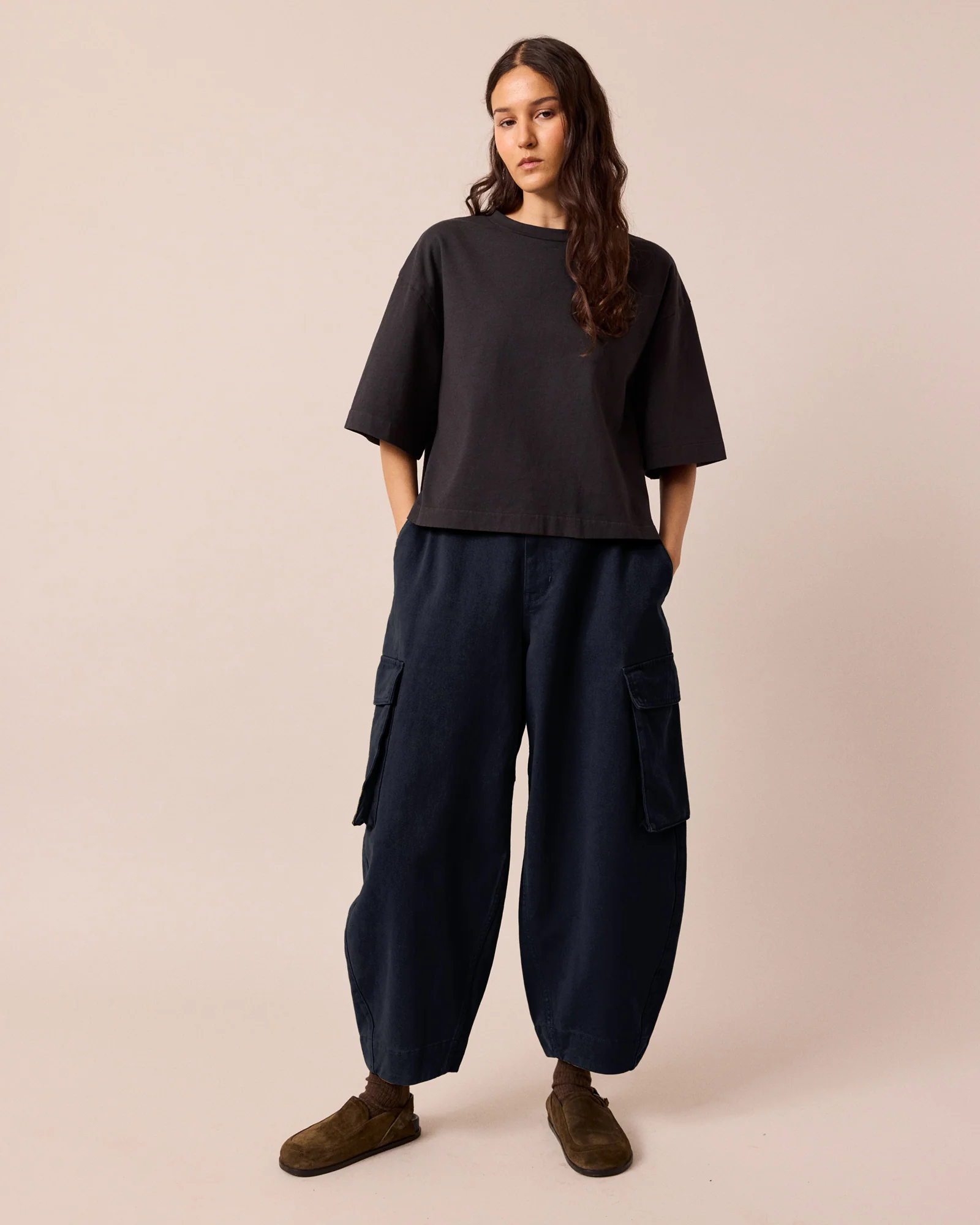 Claudie Navy Denim Trousers