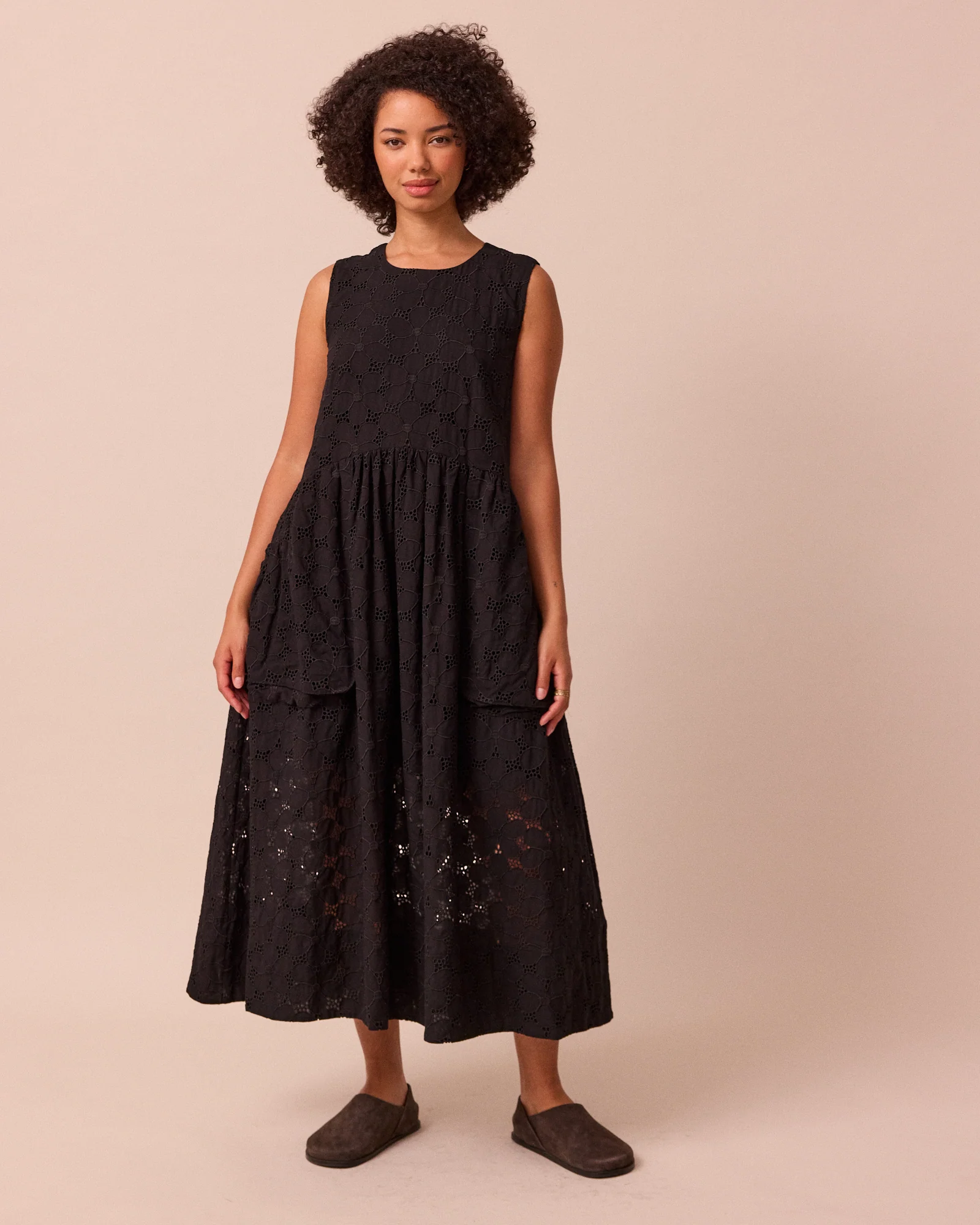 Darcy Black Broderie Dress