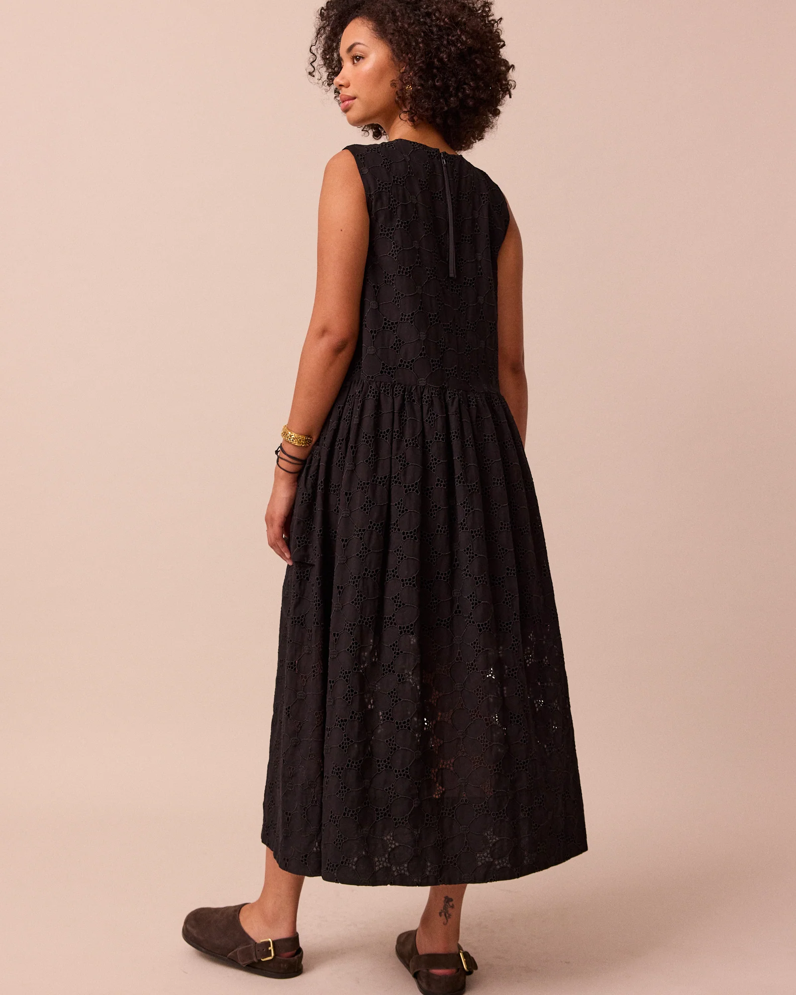 Darcy Black Broderie Dress - Image 2