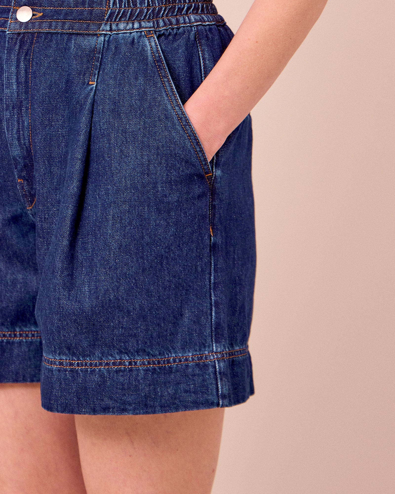 Ember Mid Blue Denim Shorts - Image 5