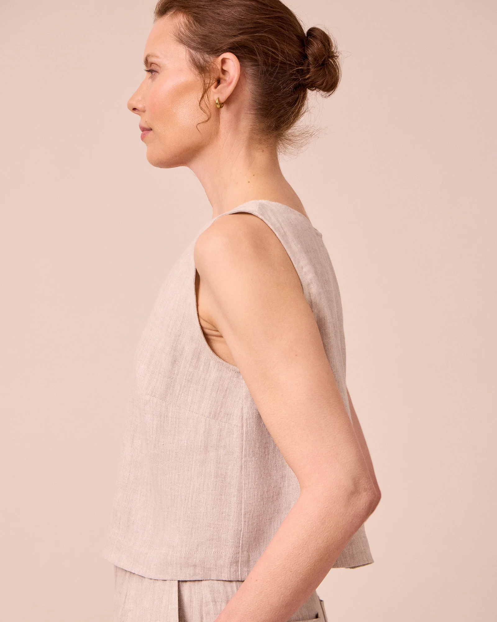 Esme Natural Linen Top - Image 3