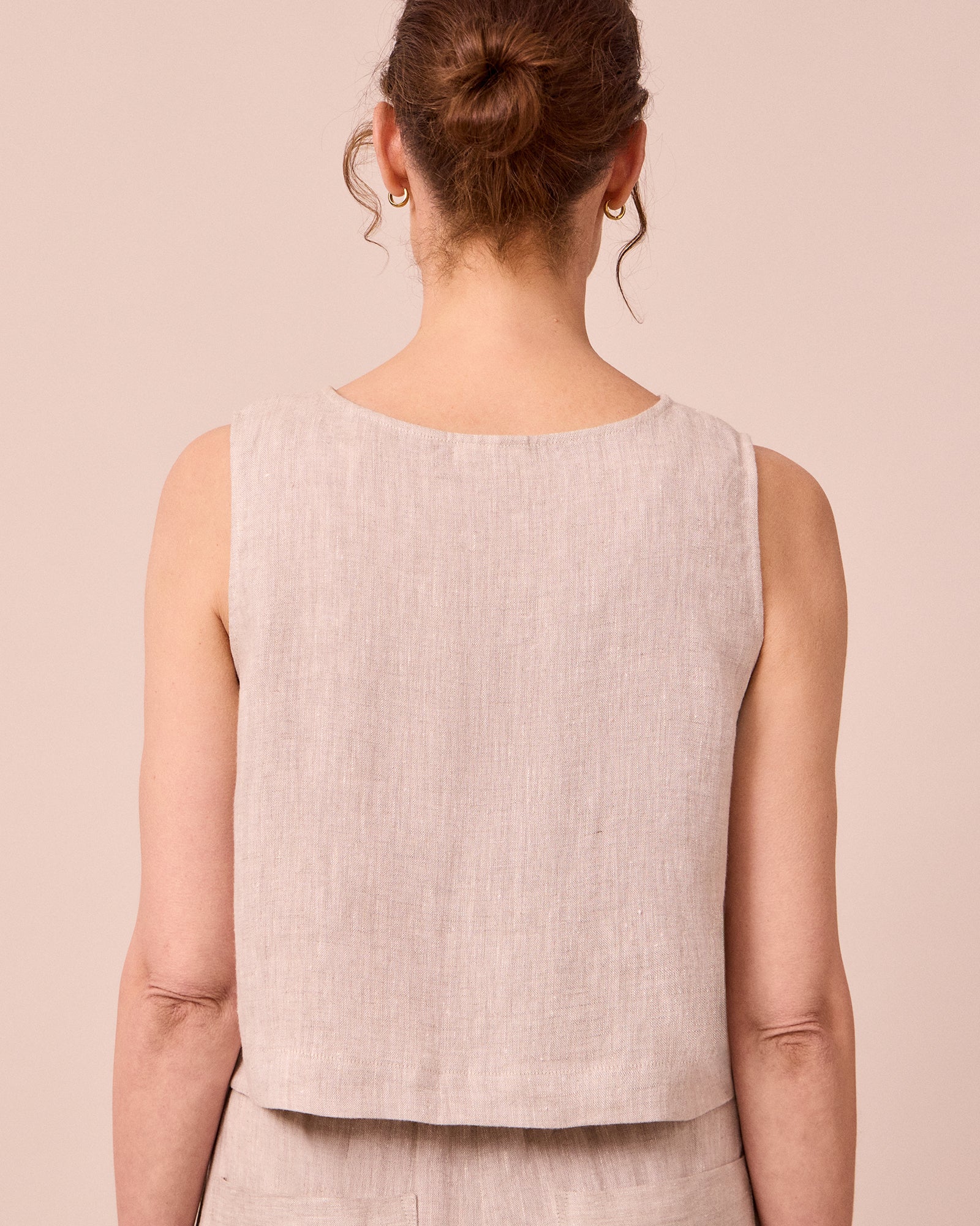 Esme Natural Linen Top - Image 4