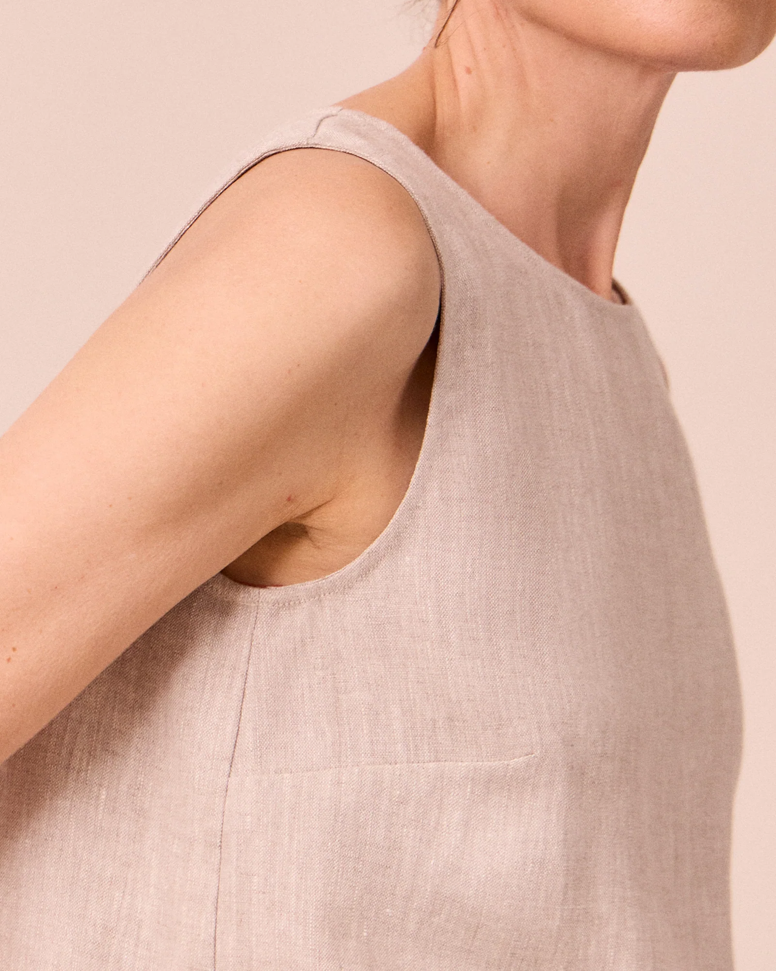 Esme Natural Linen Top - Image 5