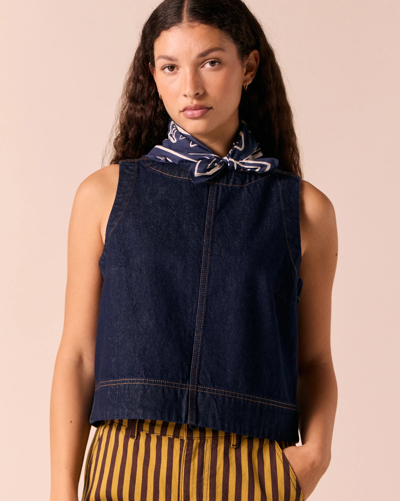 Fish Print Cotton Neckerchief - Image 3
