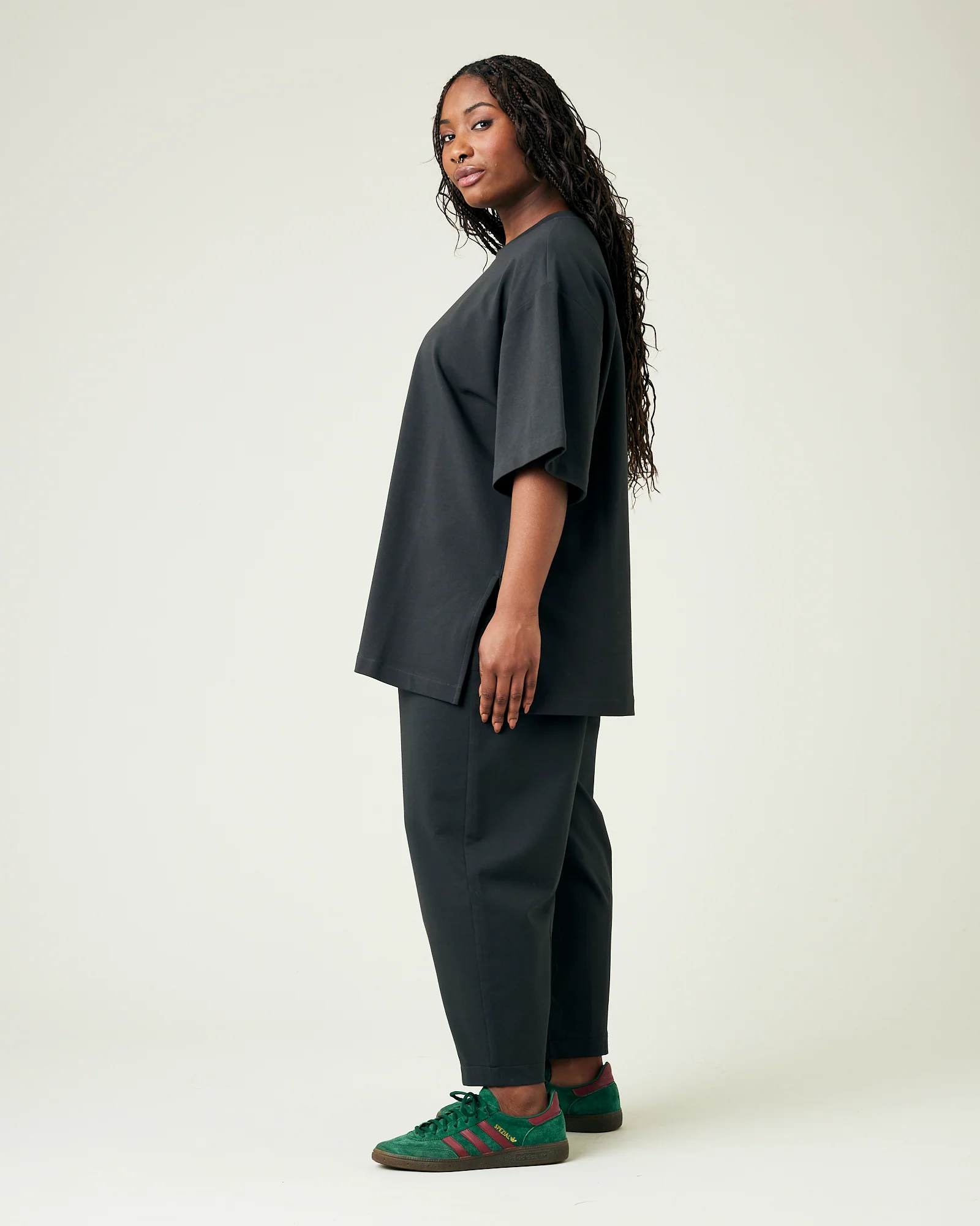 Huxley Slate Cotton Jersey Trousers - Image 6