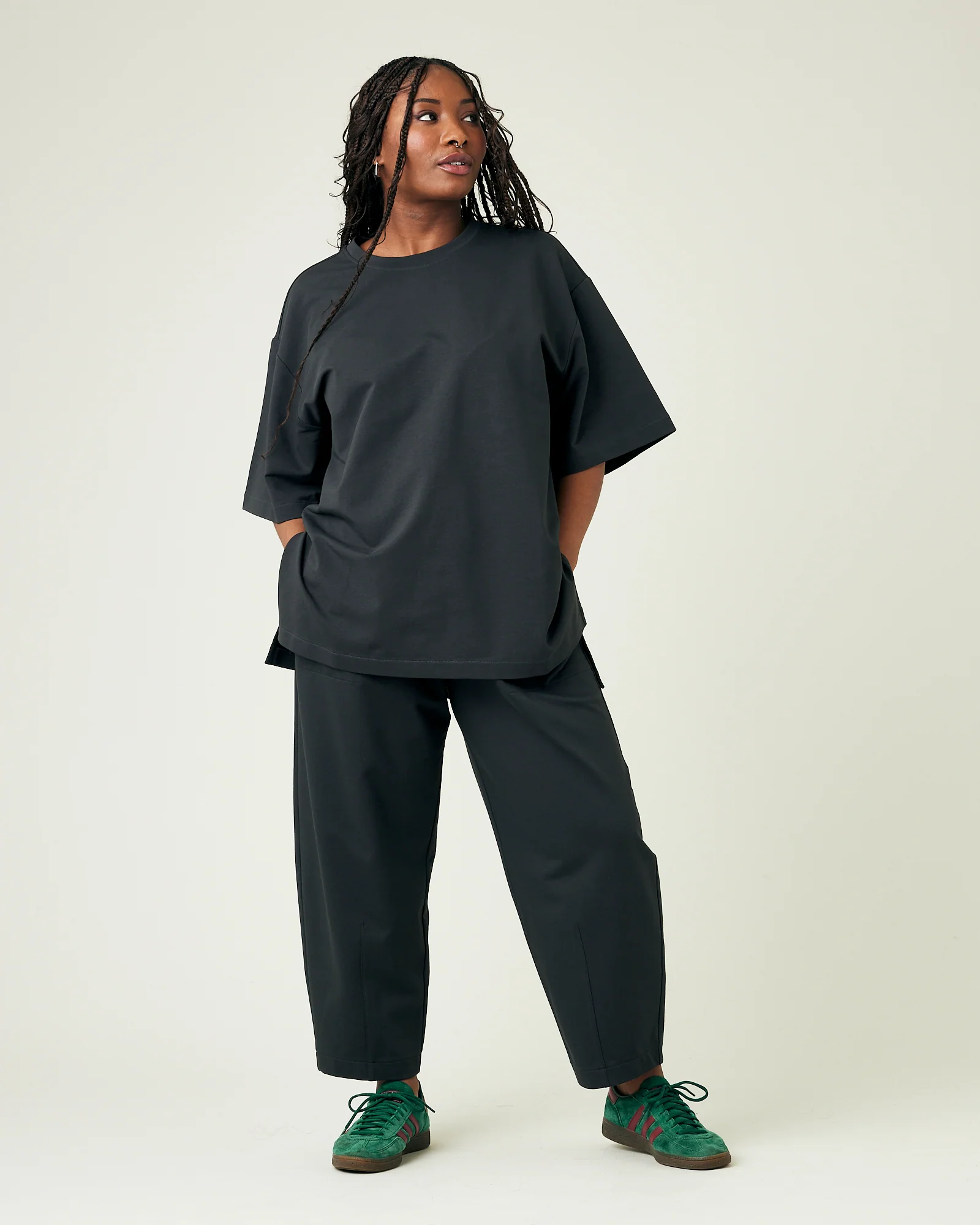 Huxley Slate Cotton Jersey Trousers - Image 8
