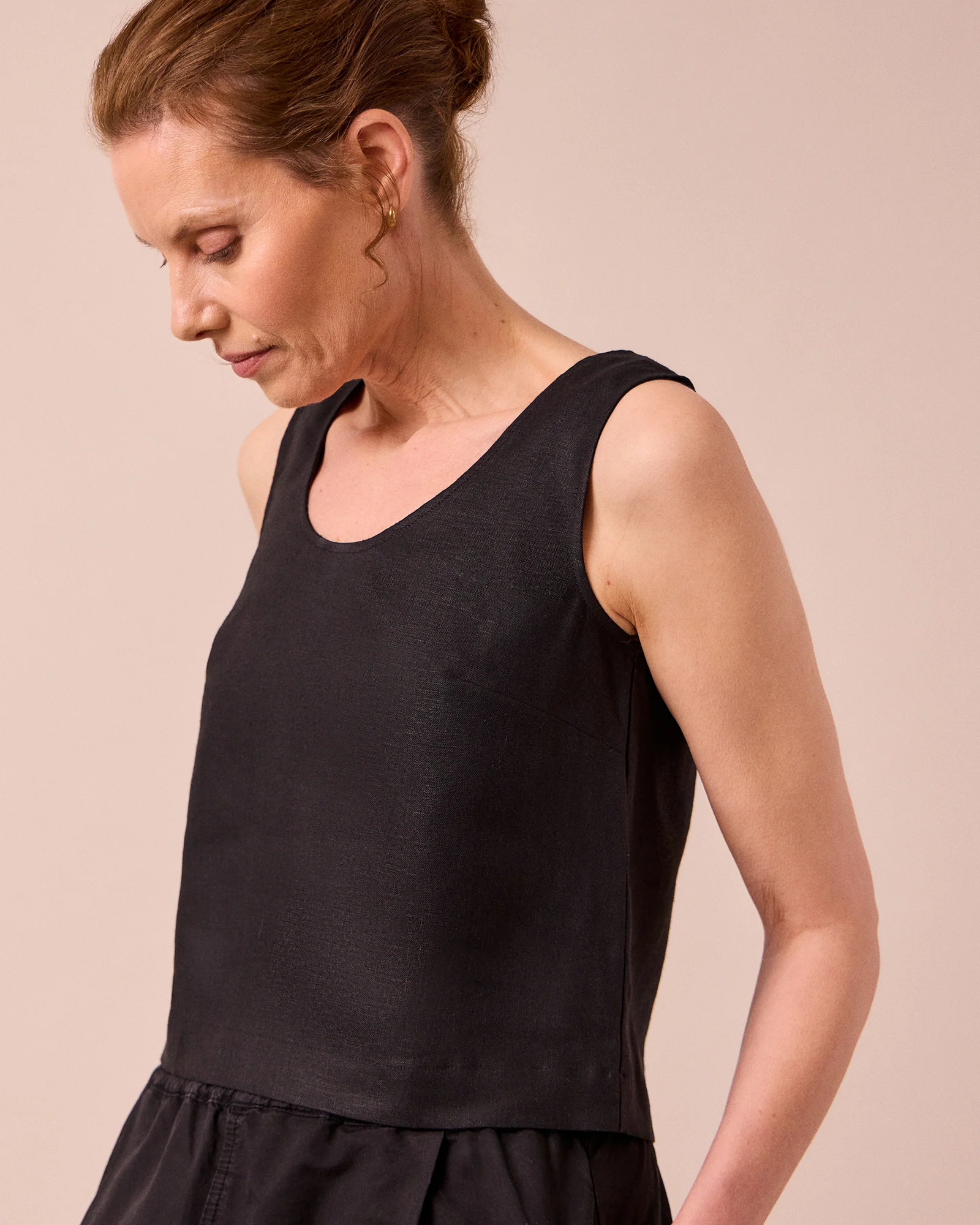 Kim Black Linen Top - Image 3
