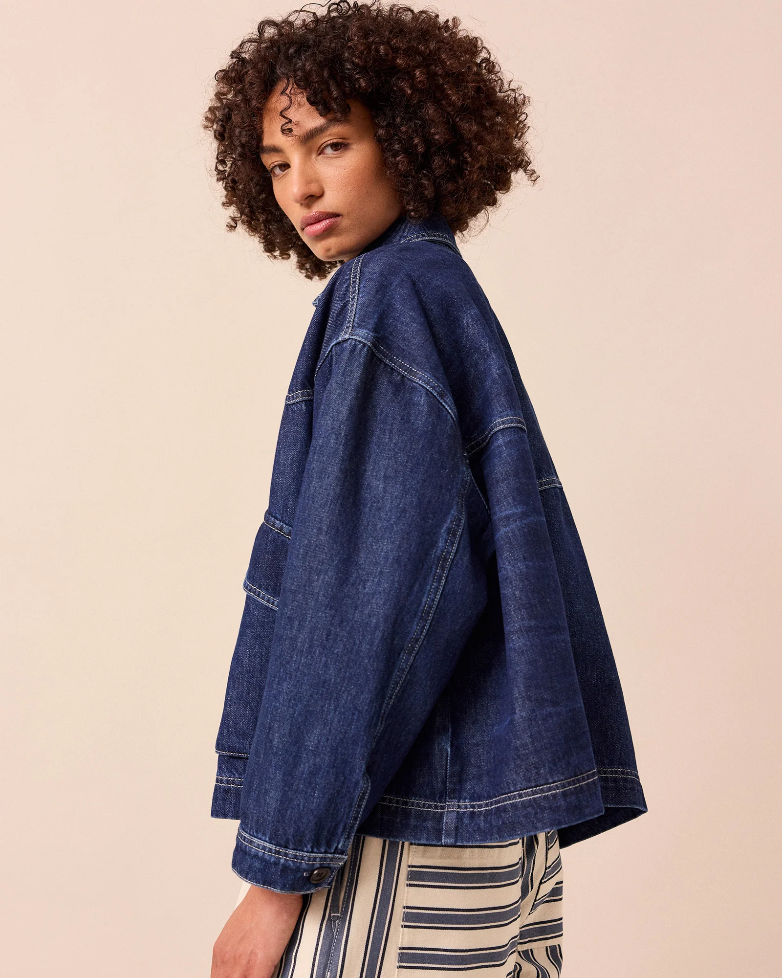 Kitty Dark Wash Denim Jacket - Image 4