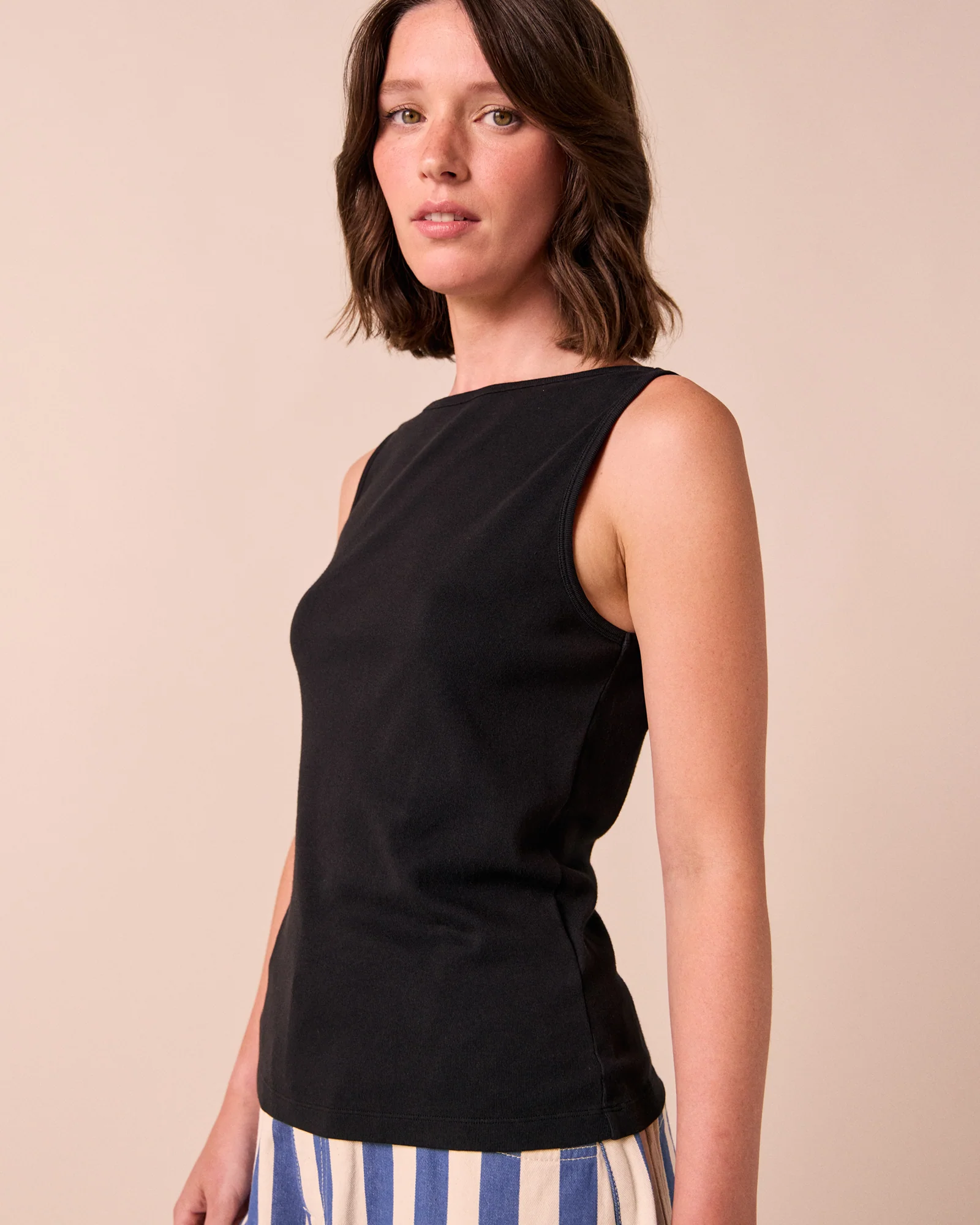 Liana Black Jersey Top - Image 3