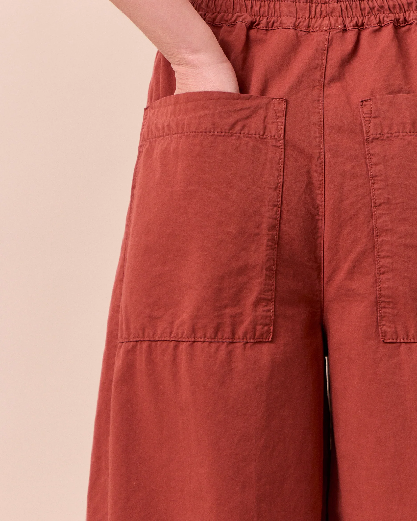 Logan Brick Cotton Linen Slub Trousers - Image 5