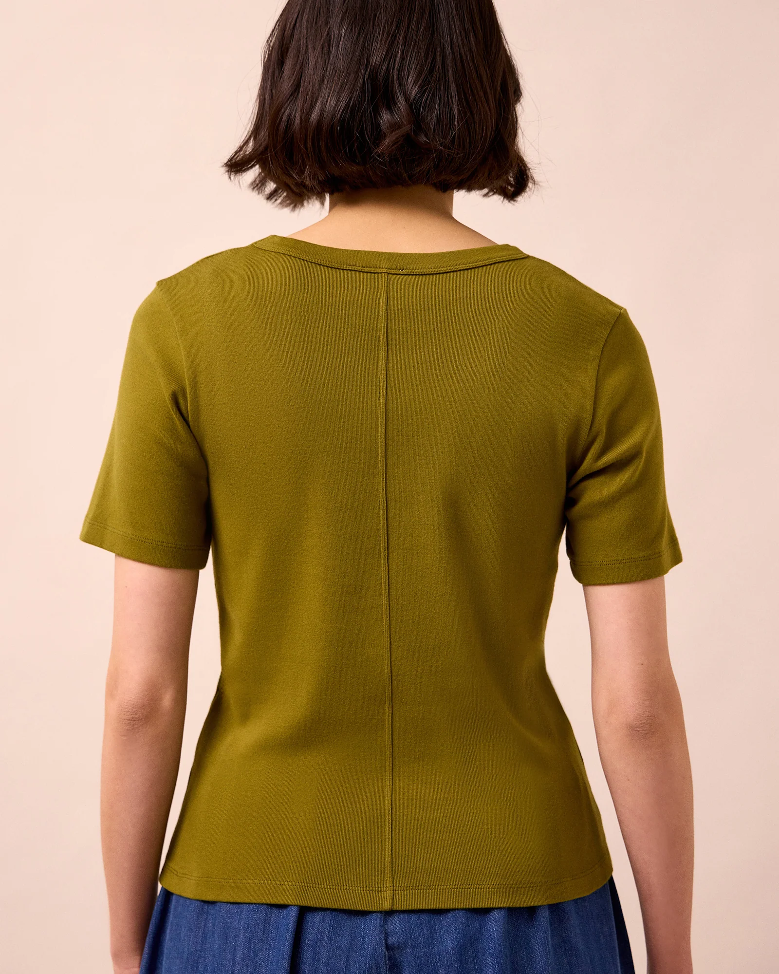 Lottie Olive Jersey T-Shirt - Image 6