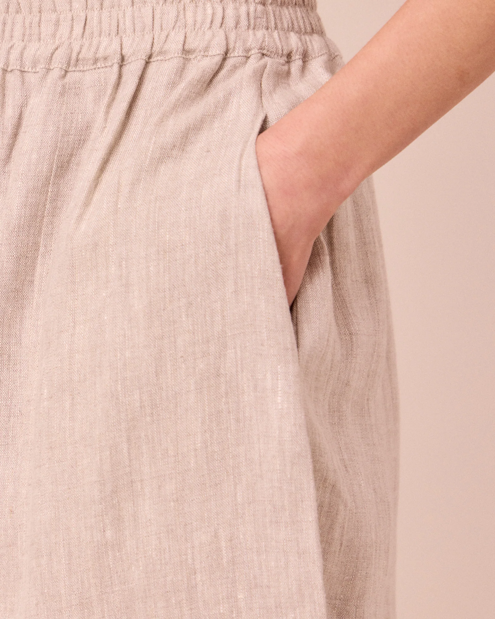 Mabel Natural Linen Trousers - Image 5