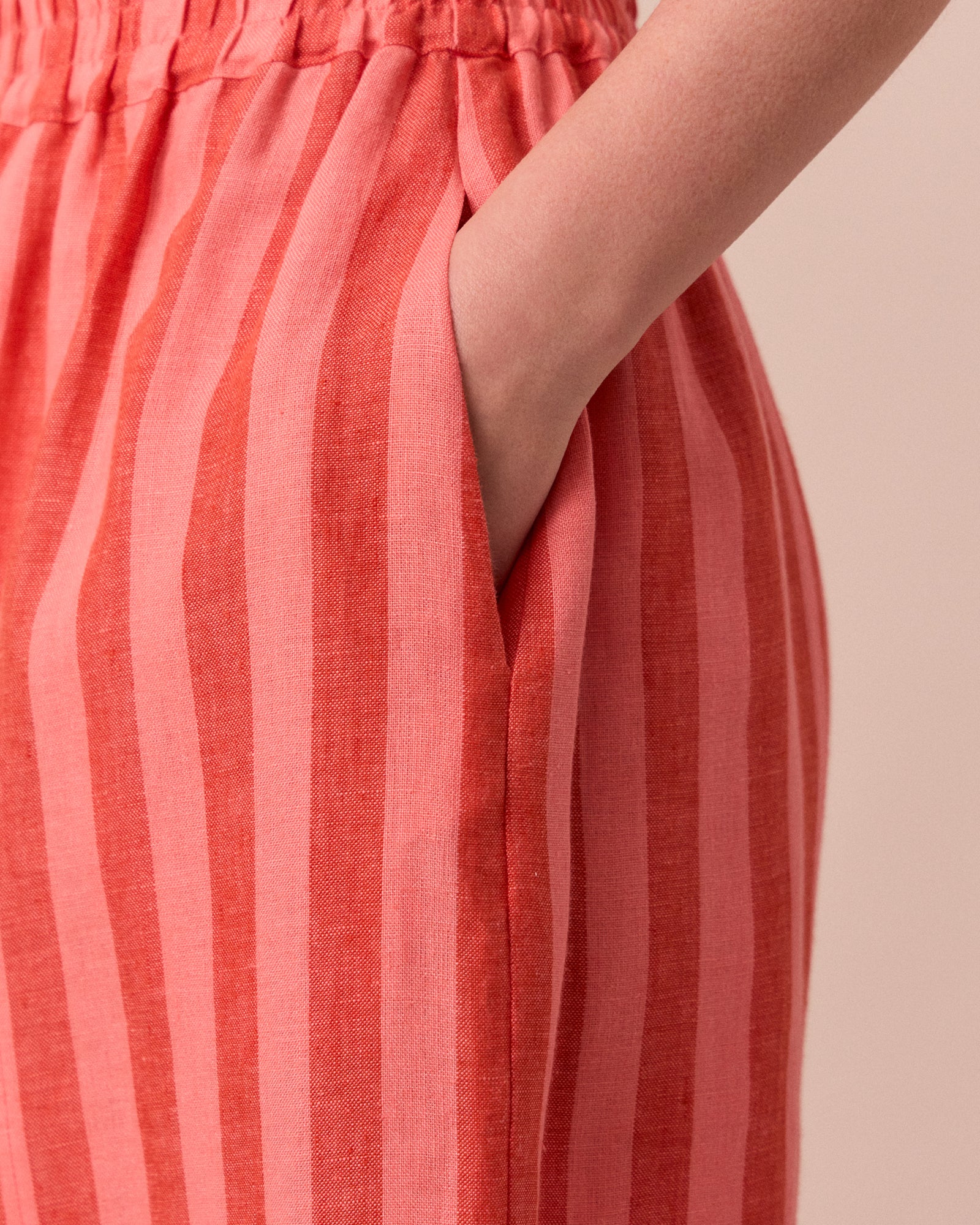 Mabel Sorbet Stripe Linen Trousers - Image 5