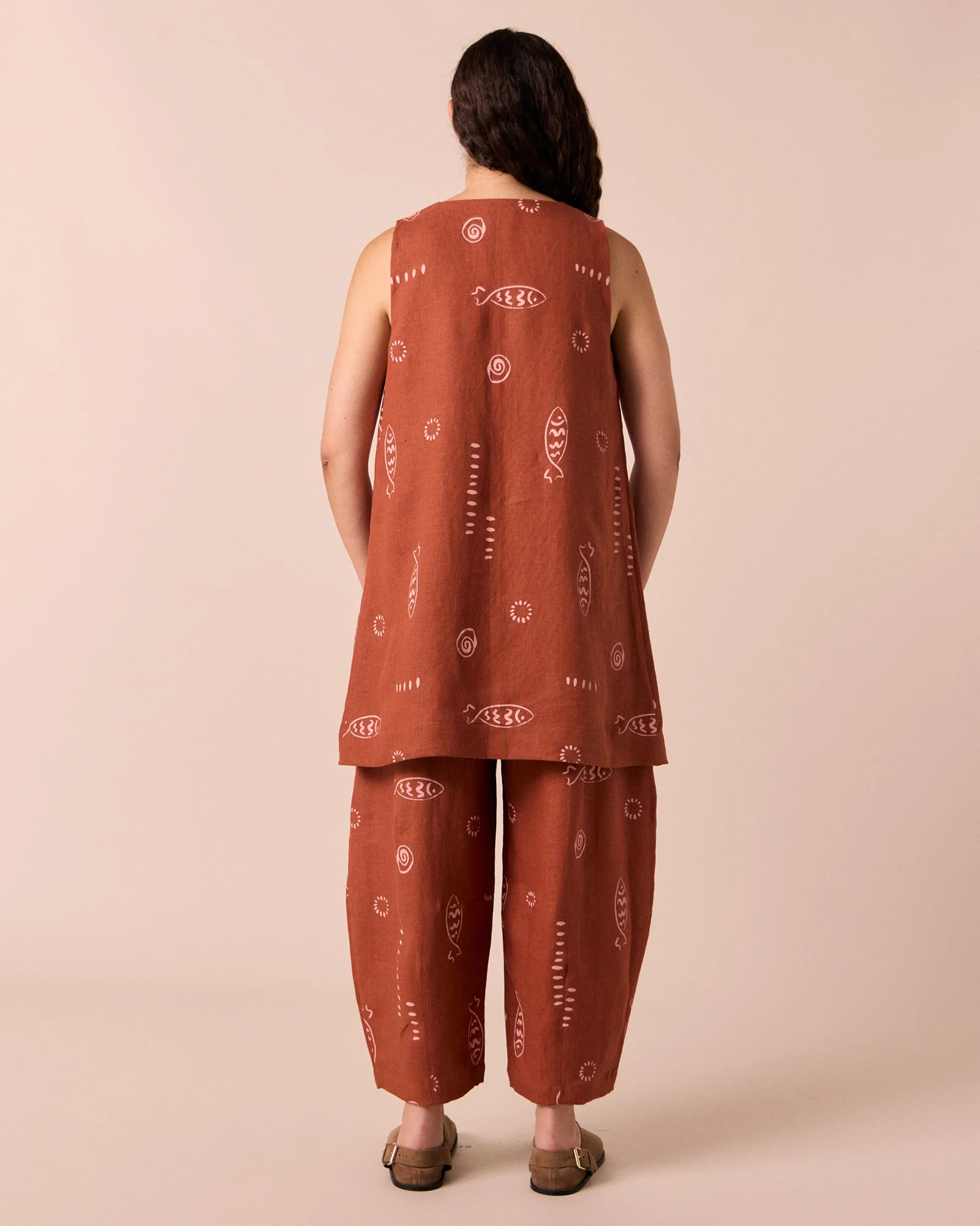 Reeta Beachcomber Print Linen Dress - Image 5