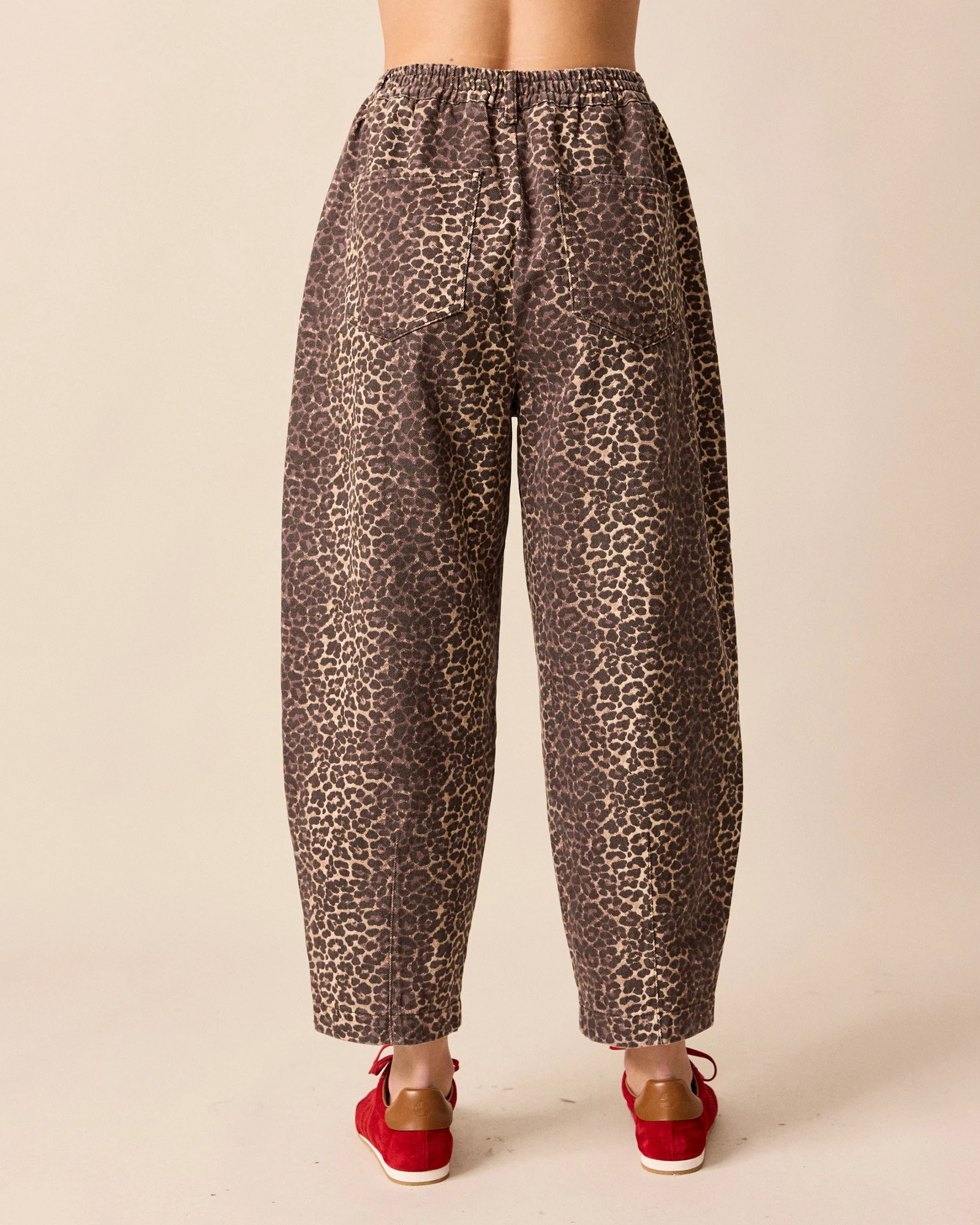 Remi Leopard Print Denim Jeans - Image 4