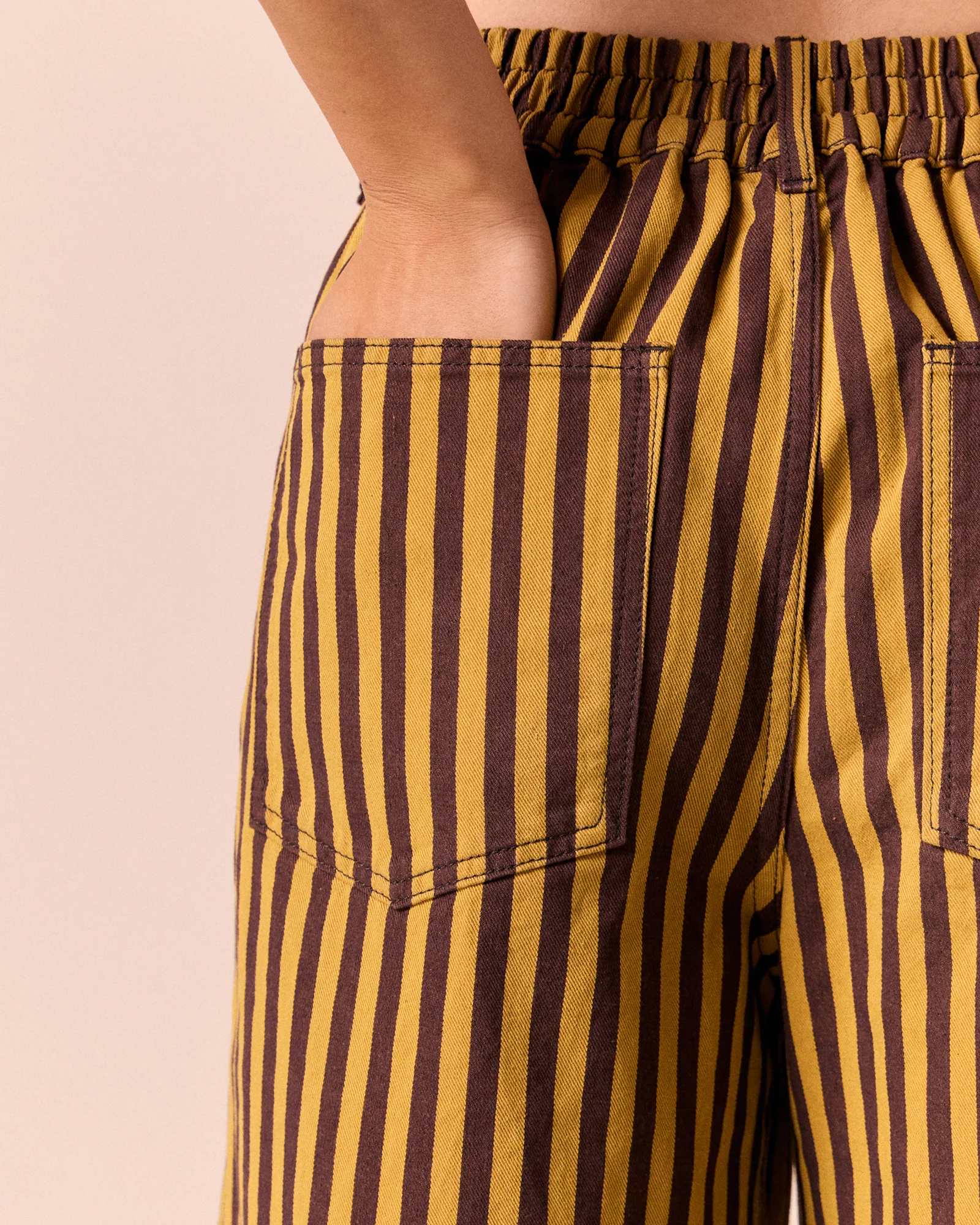 Tavi Saffron & Chocolate Stripe Denim Jeans - Image 6