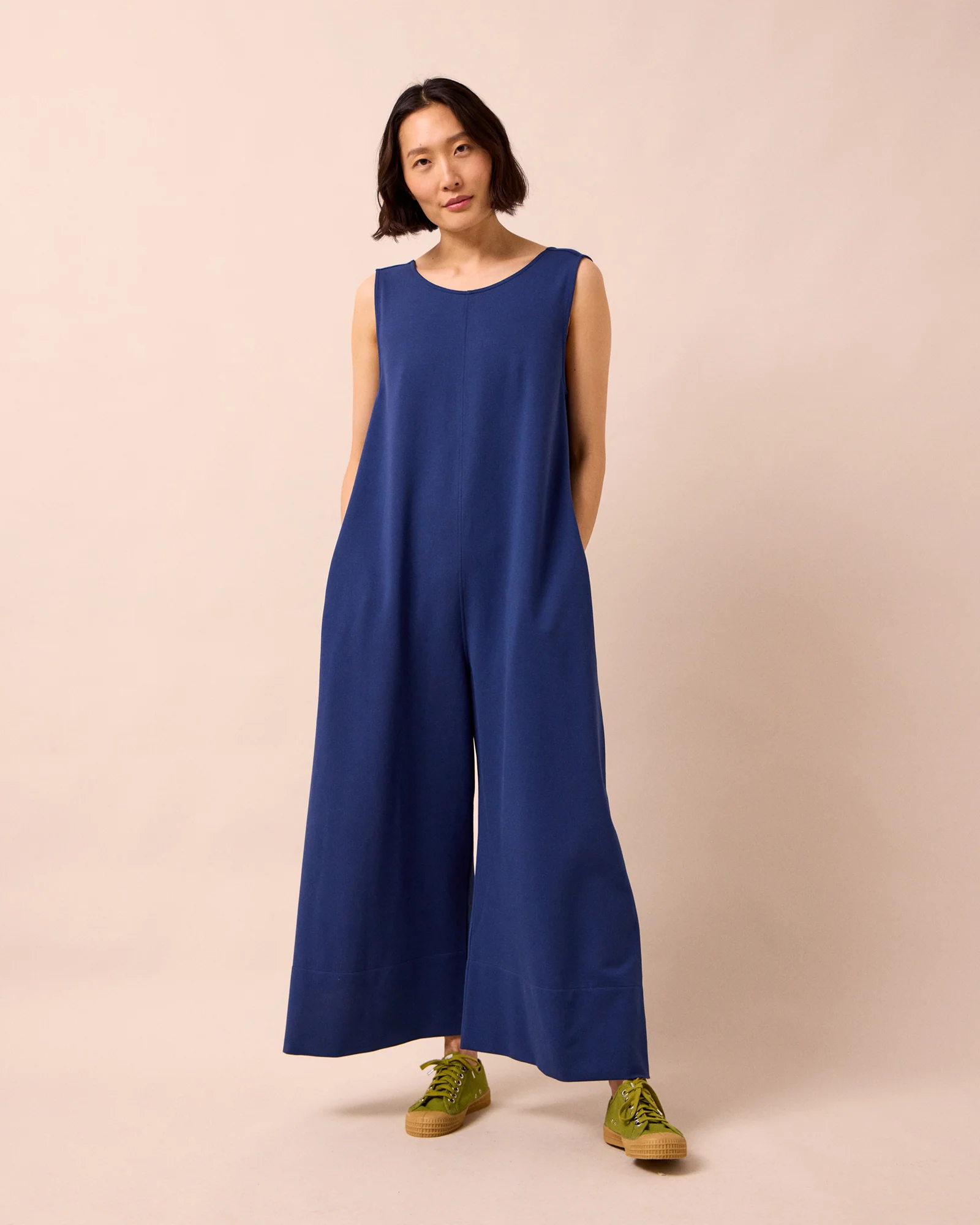 Vivienne French Navy Jersey Jumpsuit - Image 2