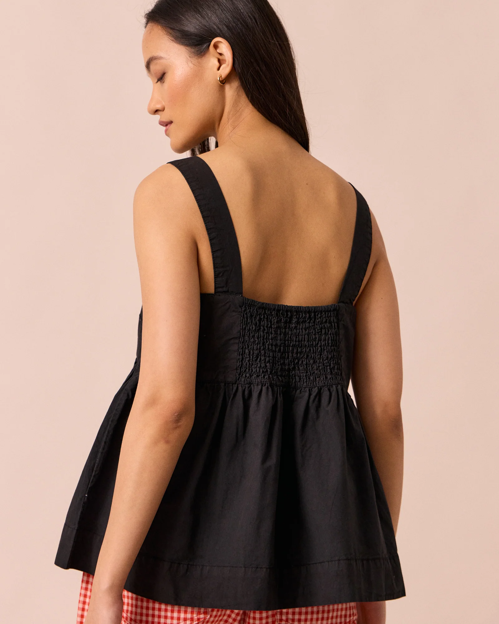 Zuri Black Cotton Poplin Top - Image 4
